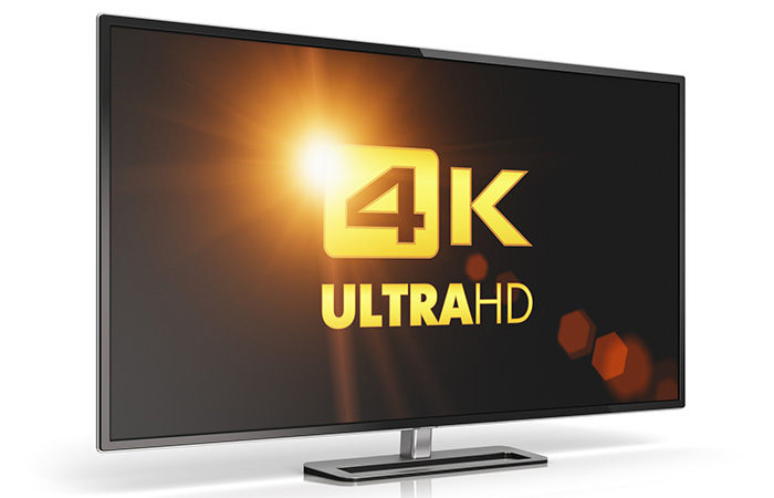 tv med 4k ultra hd-logotyp