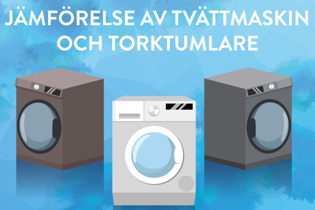 Jaemfoerelse av tvaettmaskin och torktumlare