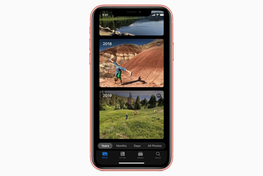 Bildgalleri på iPhone