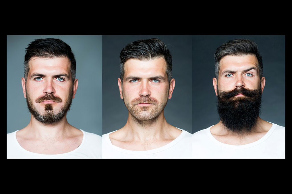 three_images_of_a_man_with_three_beard_types