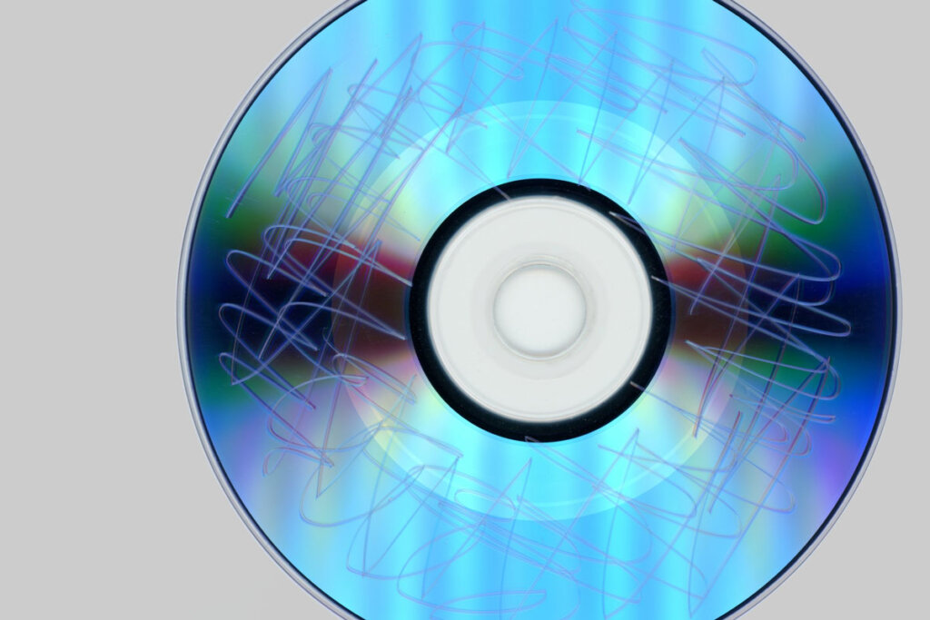 blu ray-spelare repad skiva