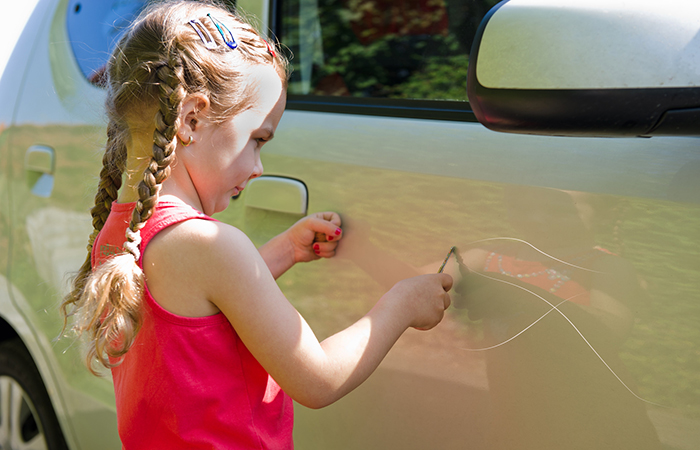 Barns repor på bilen