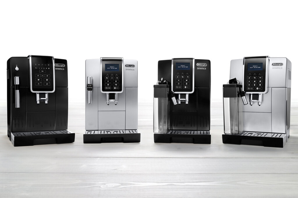 fyra helautomatiska kaffemaskiner från DeLonghi