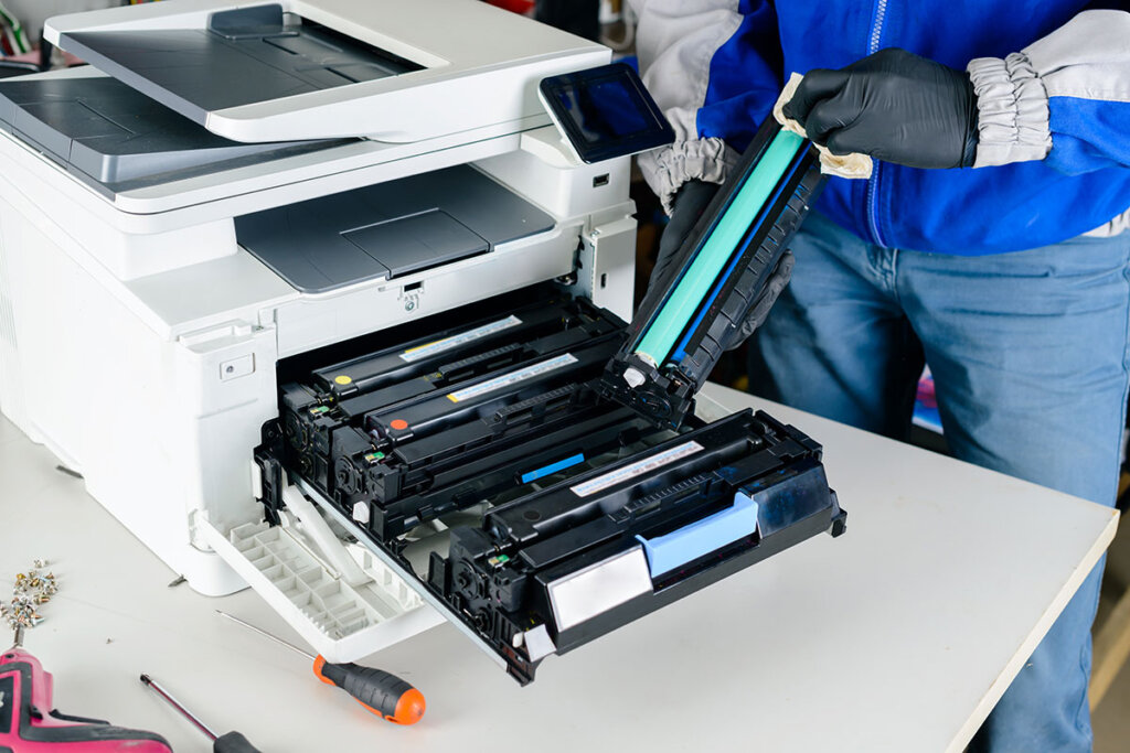 byta ut toner