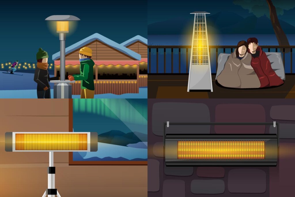 terrassvärmare konstruktionstyper