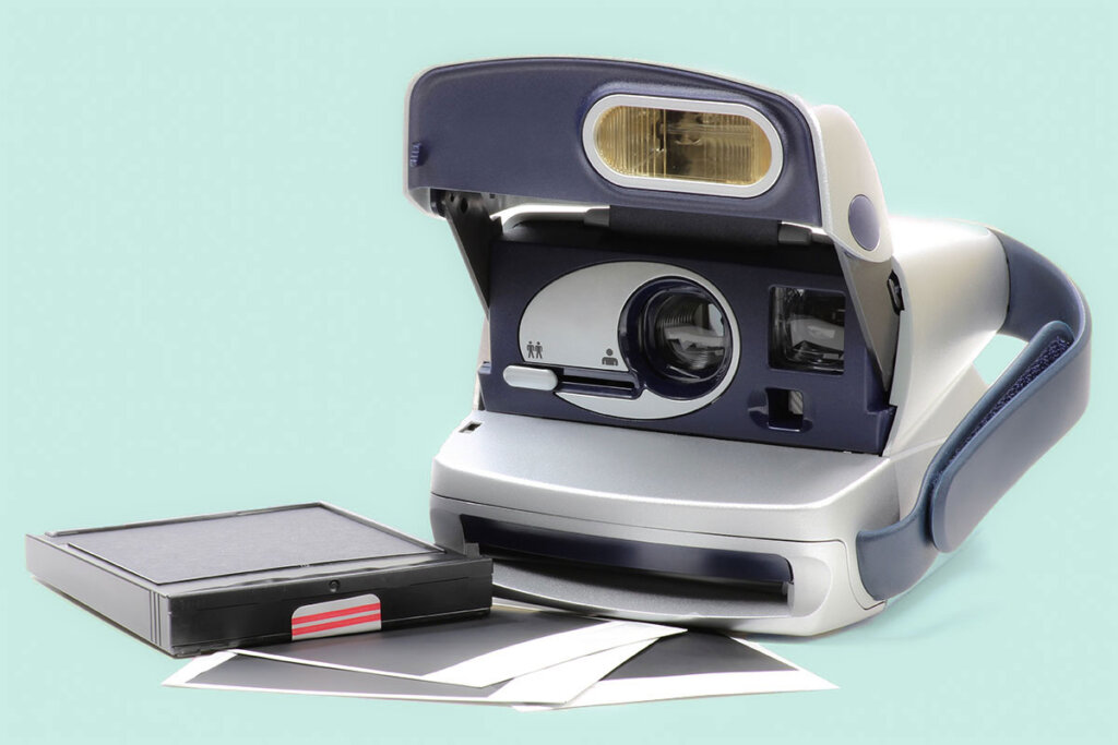 Polaroidkamera med kassett