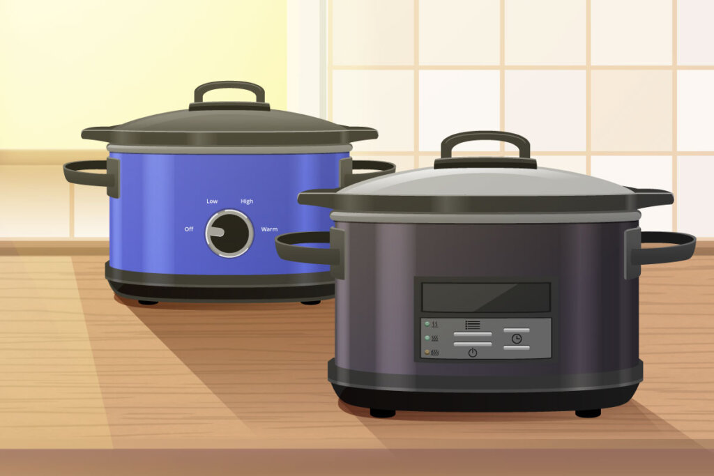 Analog och digital slow cooker