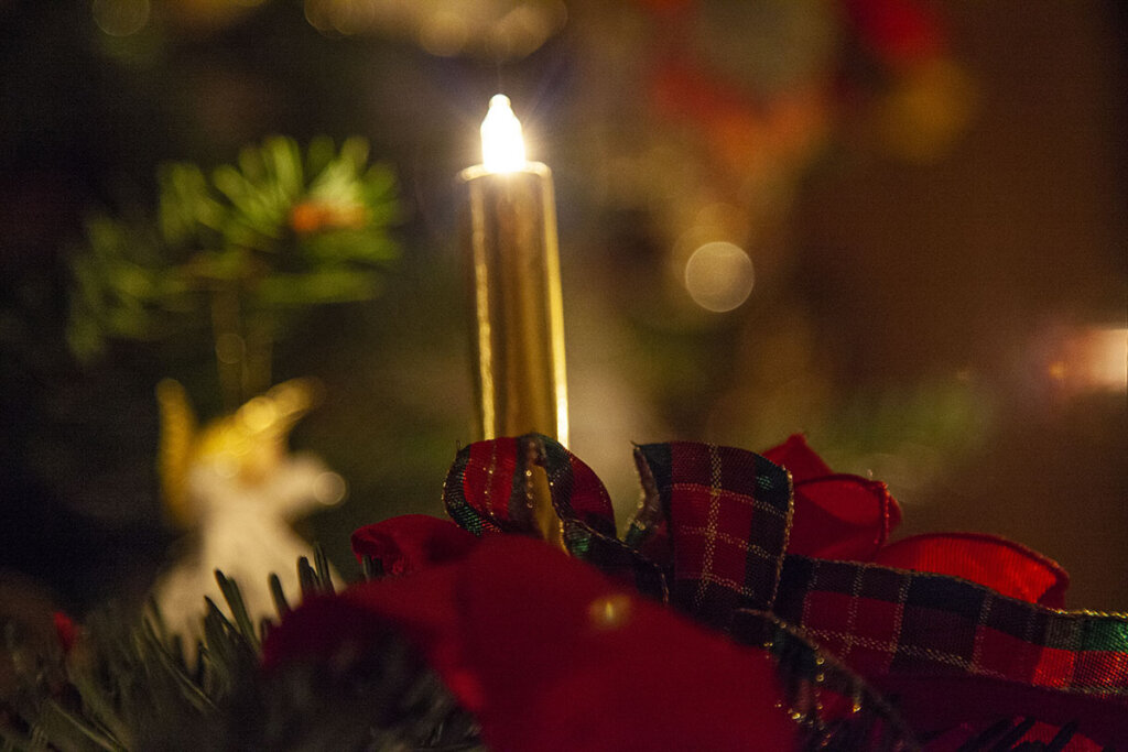 Trådlöst juleljus påslaget